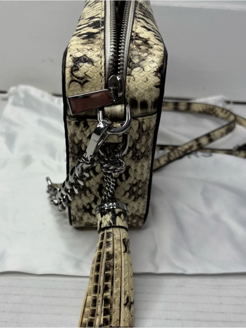 MICHAEL KORS Snake Embossed Leather Camera Bag - Picture 7 of 8